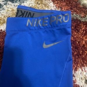 Blue Nike pro Biker shorts